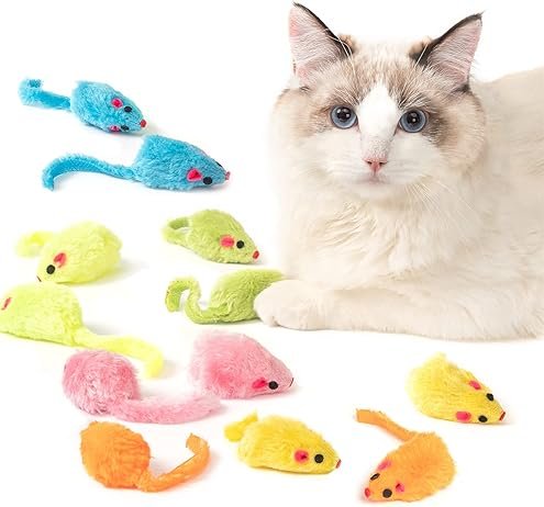 Catnip Mouse Toys 12-Pack